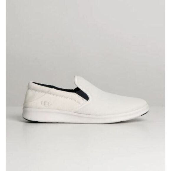 UGG 1124893 Men's Sz 12 White Sheldon Slip On Casual Sneakers Loafers - Picture 6 of 8